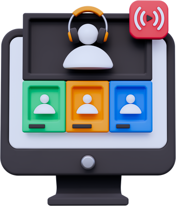 Online Meeting 3D Icon
